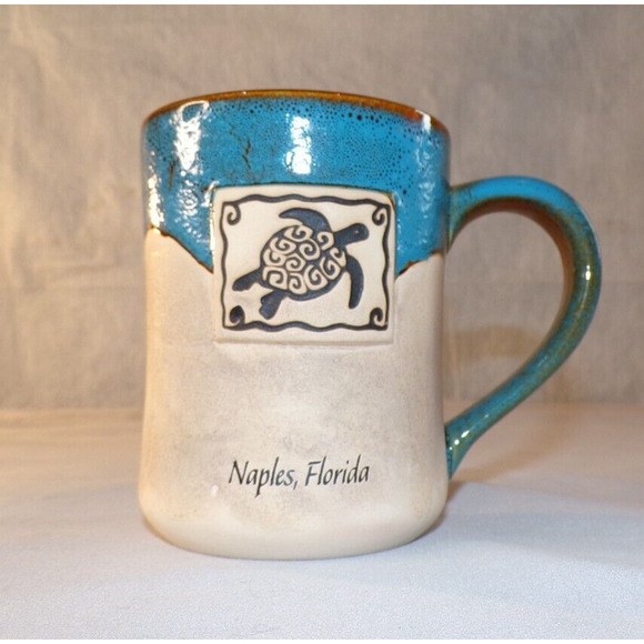 Cape Shore Authentic Souvenirs Mug Stoneware Glazed Sea Turtle Naples, Florida - Picture 1 of 5